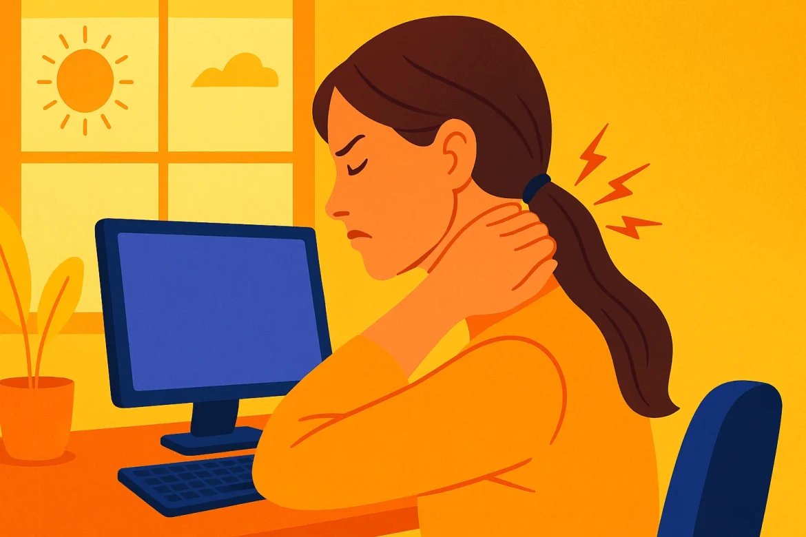 Erfahren Sie, warum Nackenschmerzen nach der Arbeit am Computer entstehen, wie Sie Verspannungen lösen, Ihren Arbeitsplatz optimal einrichten und Beschwerden vorbeugen.