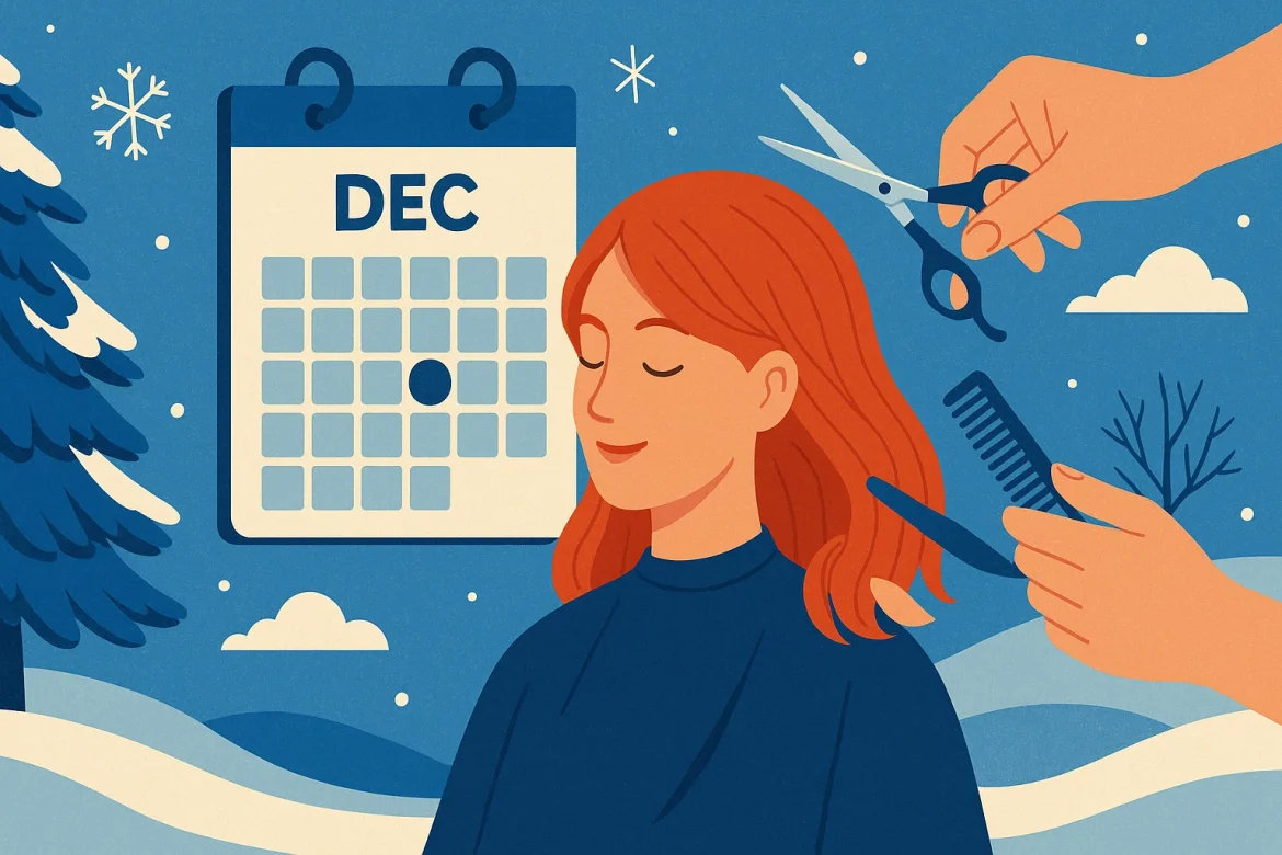Mondkalender Haare schneiden Dezember 2025: Günstige und ungünstige Tage für Wachstum, Dichte und Erfolg. Alle Termine und Tipps für gesundes Haar im Überblick.