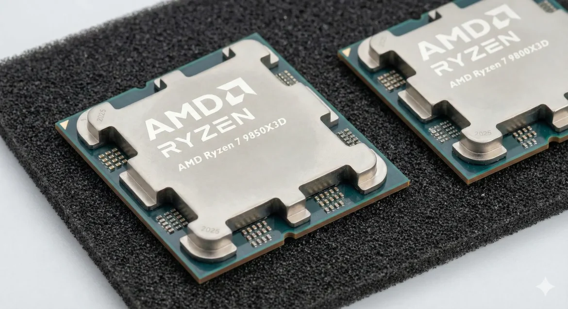 AMD bringt den Ryzen 7 9850X3D auf den Markt: Achtkern-CPU mit 5,6 GHz Boost, Zen-5-Architektur und DDR5-5600 für Gaming-Enthusiasten.