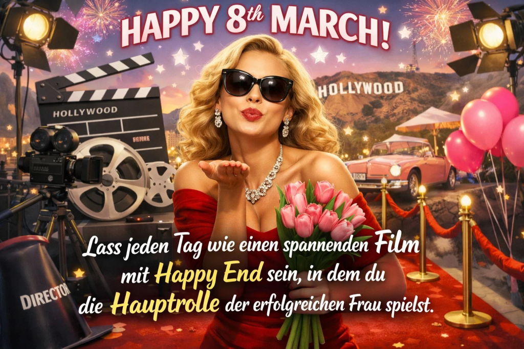 Schöne Glückwünsche zum 8. März 2026: Lustige Bilder, Grußkarten und Texte in Prosa
