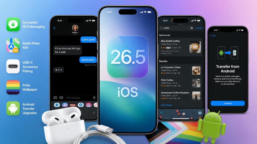 Was bringt iOS 26.5? Apple startet verschlüsselte RCS-Nachrichten und neue Android-Transferfunktionen