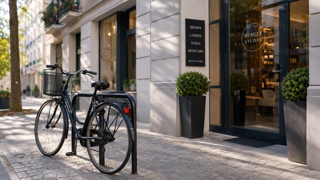 Mit dem Rad zum Beauty-Termin: Fahrradparkplätze bei Studios in Berlin