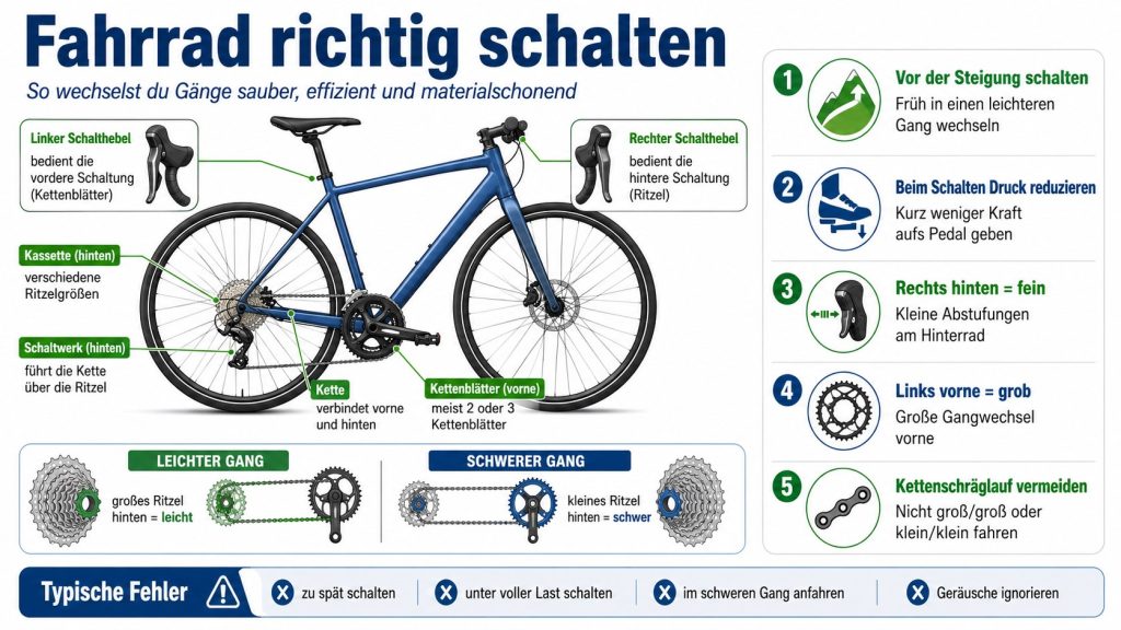 Fahrrad richtig schalten: warum viele Radfahrer am Berg zu spät reagieren