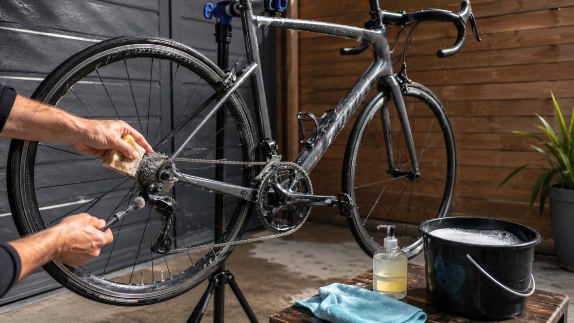 Fahrrad richtig waschen: Kette, Kassette und Schaltung sicher reinigen, Bremsen schützen, Hochdruck vermeiden und den Antrieb korrekt schmieren.