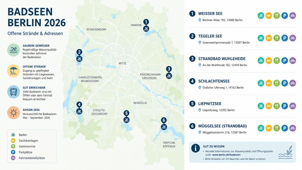 Wo kann man in Berlin 2026 baden? Strandbäder, Seen und sichere Einstiege