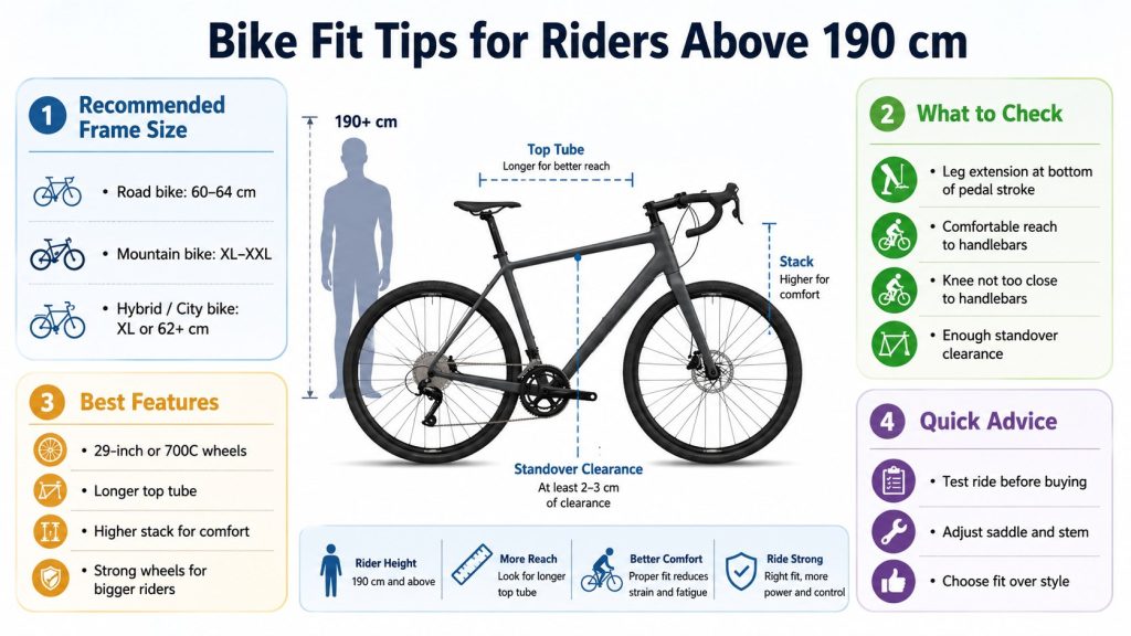 Fahrrad für Körpergröße über 190 cm: So finden große Fahrer die richtige Größe