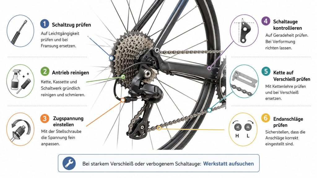 Fahrrad schaltet schlecht nach einigen Monaten: Ursachen prüfen und Schaltung richtig einstellen