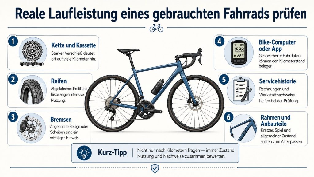 Realen Kilometerstand eines gebrauchten Fahrrads prüfen: So erkennen Käufer Laufleistung und Verschleiß