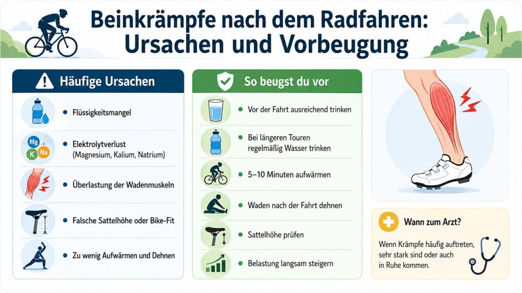 Krämpfe nach dem Radfahren sind selten nur Magnesiummangel: Was hinter den Schmerzen steckt