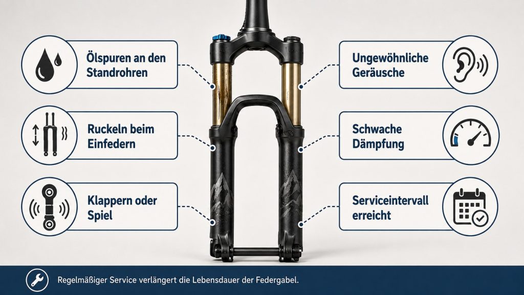 Federgabel-Service erkennen: Diese Warnzeichen dürfen Radfahrer nicht ignorieren
