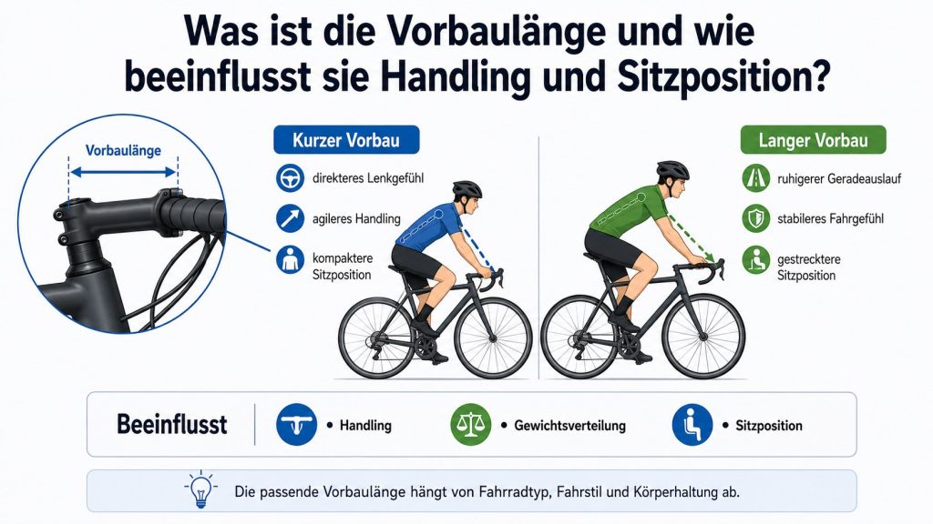 Was ist der Lenker-Reach am Fahrrad und wie beeinflusst er Handling und Sitzposition?