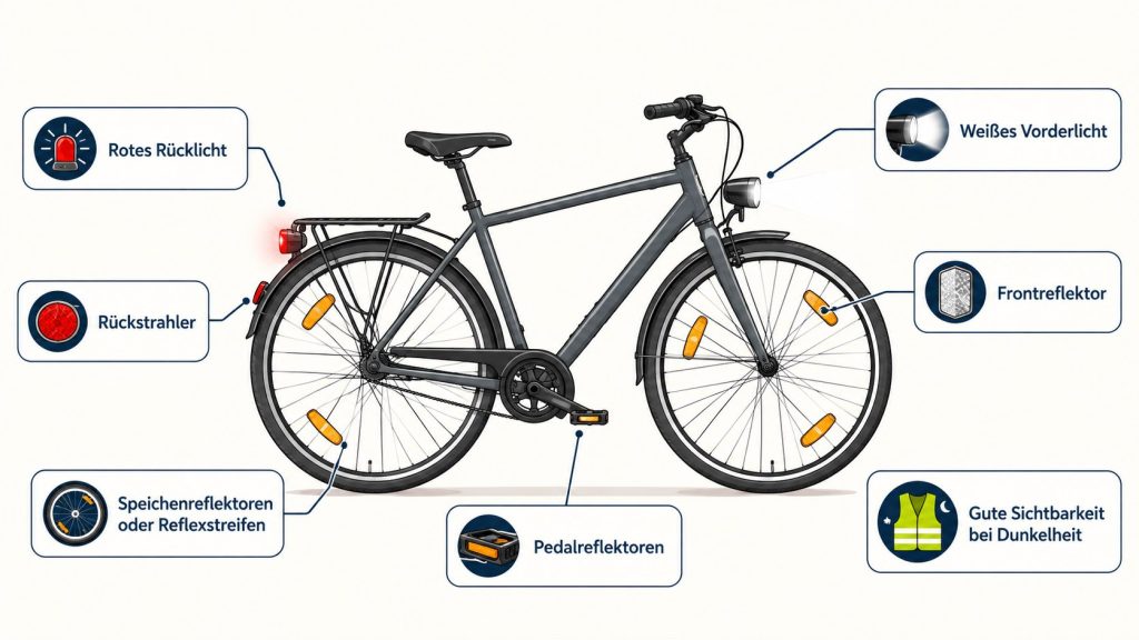 Welche Beleuchtung braucht ein Fahrrad? Vorschriften, Rückstrahler und sichere Sicht