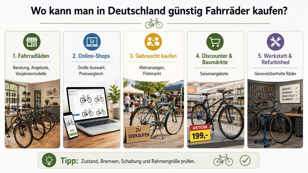 Wo kann man in Deutschland günstig Fahrräder kaufen? Preise und Spartipps 2026