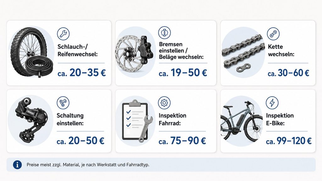 Fahrradwerkstatt Deutschland 2026: Was Reparaturen und Inspektionen wirklich kosten