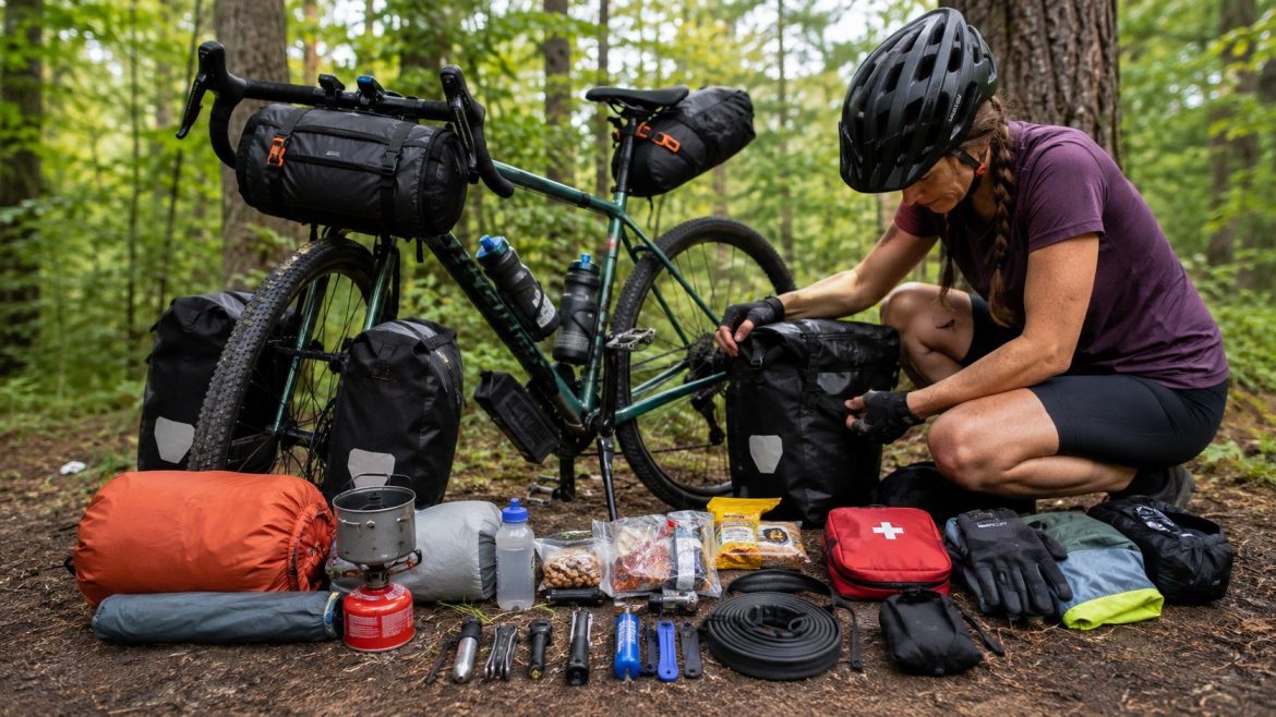 Was für eine Radreise mitnehmen? Komplette Packliste mit Werkzeug, Kleidung, Campingausrüstung, Gewichtsplan und Tipps zur sicheren Gepäckverteilung.