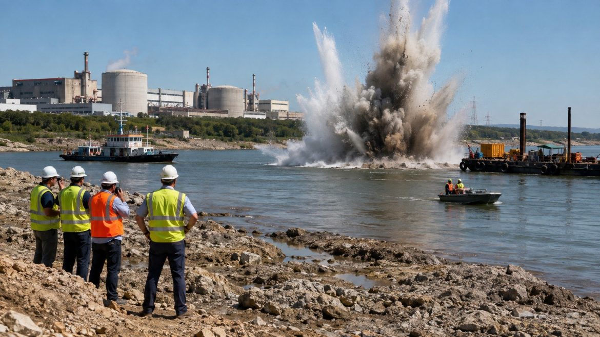 Donau-Niedrigwasser gefährdet das AKW Cernavodă. Rumänien sprengt einen Felsen, während Ungarn und Serbien Strom sparen.