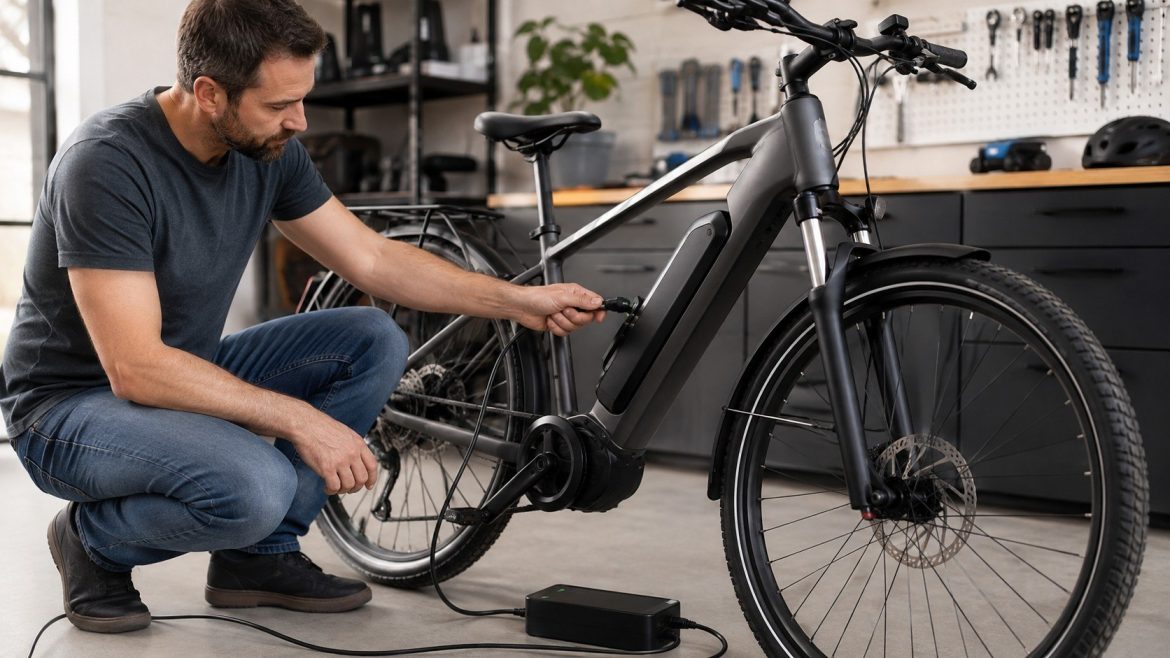E-Bike-Akku richtig laden: Erfahren Sie, welche Temperatur ideal ist, wann 100 Prozent sinnvoll sind und welche Ladefehler Batterie und Reichweite gefährden.