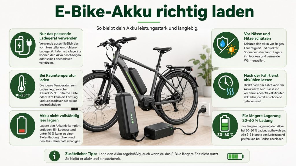 E-Bike-Akku richtig laden: So bleibt die Batterie sicher und leistungsfähig
