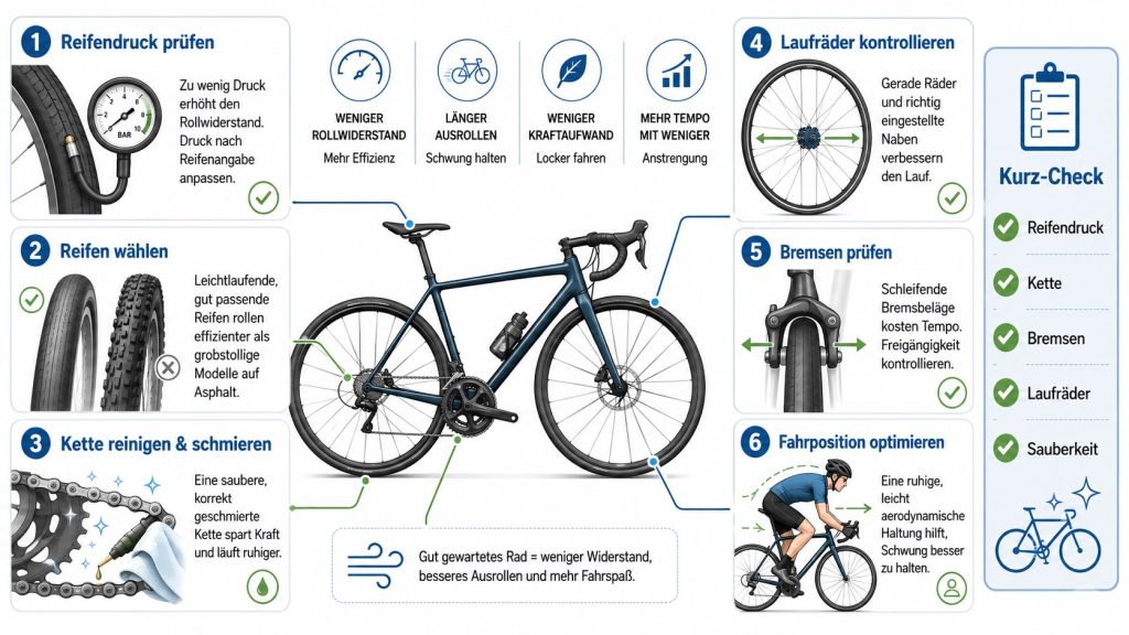 Fahrrad Leichtlauf verbessern: So rollt das Bike leichter, schneller und effizienter