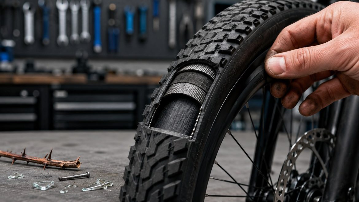 Pannenschutz bei Fahrradreifen reduziert Schäden durch Glas, Dornen und andere Fremdkörper. So funktionieren Schutzlagen, Tubeless, Pannenschutzbänder und robuste Reifen.