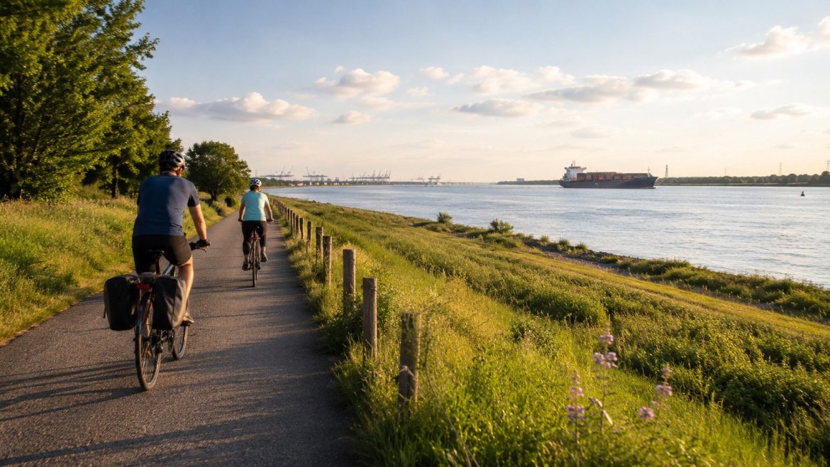 Fahrradtouren Hamburg Umgebung: 7 Routen durch Vierlande, Altes Land, Elbdeiche und Moore mit Distanzen, Bahn-Tipps, Familienrouten und praktischer Tourenplanung.