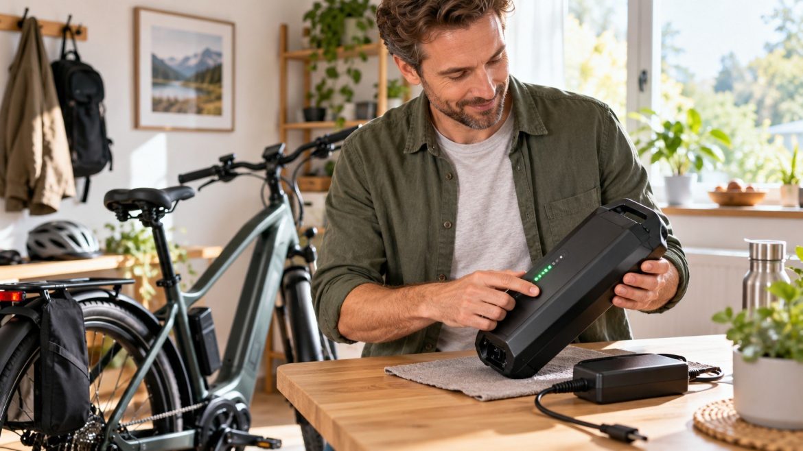 E-Bike Akku richtig laden: Welche Temperatur ideal ist, wann 80 oder 100 Prozent sinnvoll sind und welche Ladefehler Lebensdauer und Reichweite verkürzen.