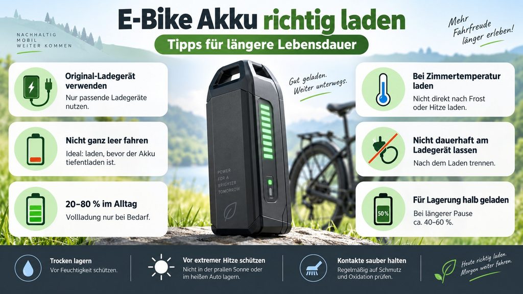 E-Bike Akku richtig laden: Bosch und Shimano erklären Ladezustand, Temperatur und Lagerung