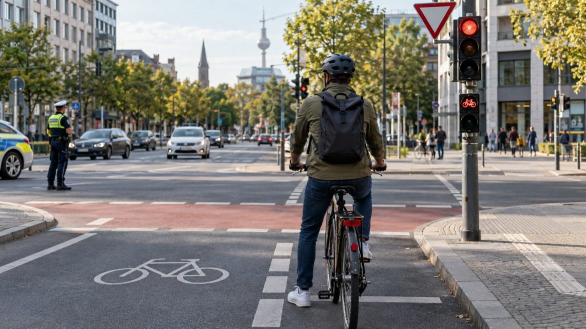 Bußgelder für Fahrradfahrer Deutschland 2026: 55 € fürs Handy, 60–180 € bei Rotlicht sowie Regeln zu Gehweg, Radweg, Alkohol, Licht und Punkten in Flensburg.