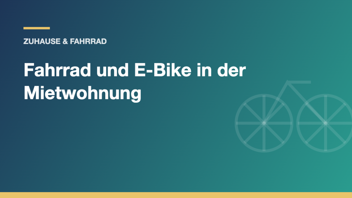 Grafik: Fahrrad und E-Bike in der Mietwohnung abstellen und laden