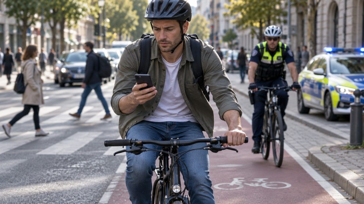 Handy auf dem Fahrrad: 55 € können bei verbotener Smartphone-Nutzung drohen. Welche Regeln für Halterung, Navigation, Ampel und Telefonieren gelten.