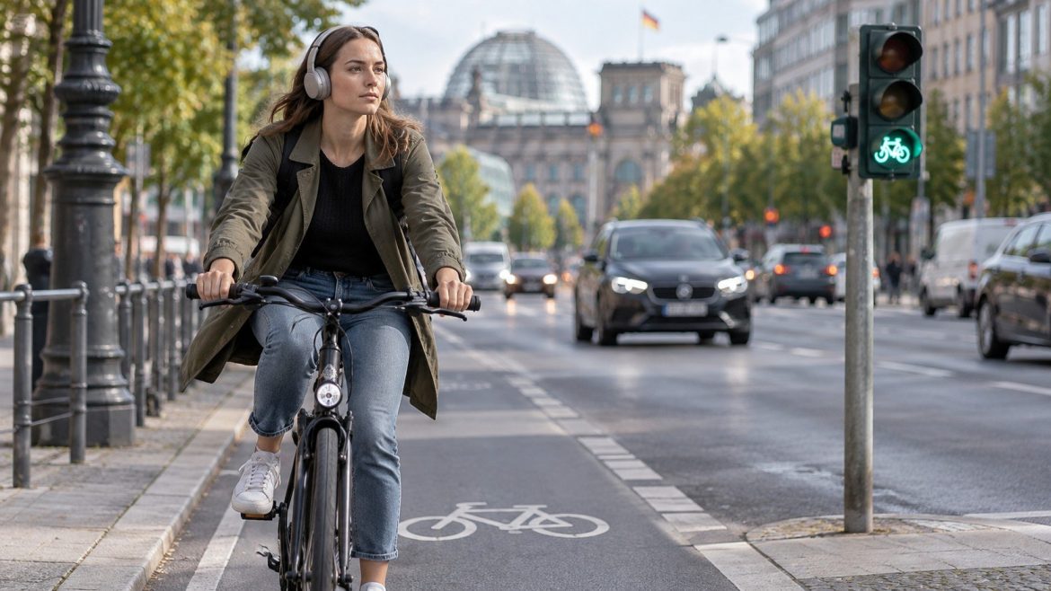 Kopfhörer beim Fahrradfahren sind in Deutschland erlaubt, solange das Gehör nicht beeinträchtigt wird. Das gilt nach § 23 StVO und kann sonst 10 Euro kosten.